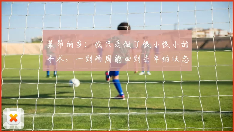 莱昂纳多：我只是做了很小很小的手术，一到两周能回到去年的状态